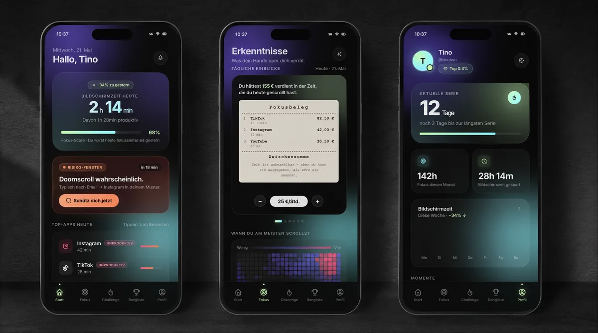 FocusFlow – Bildschirmzeit App