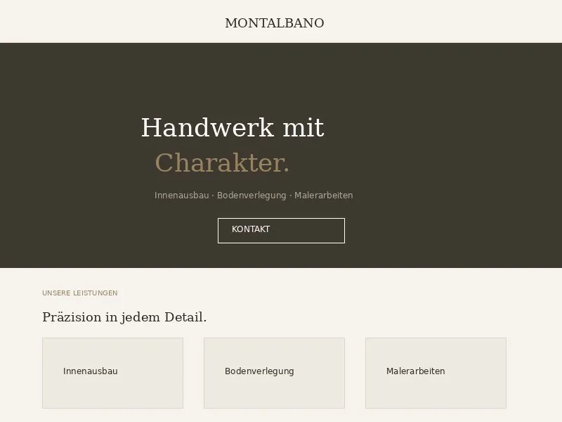 Vorschau: Montalbano Handwerk Website
