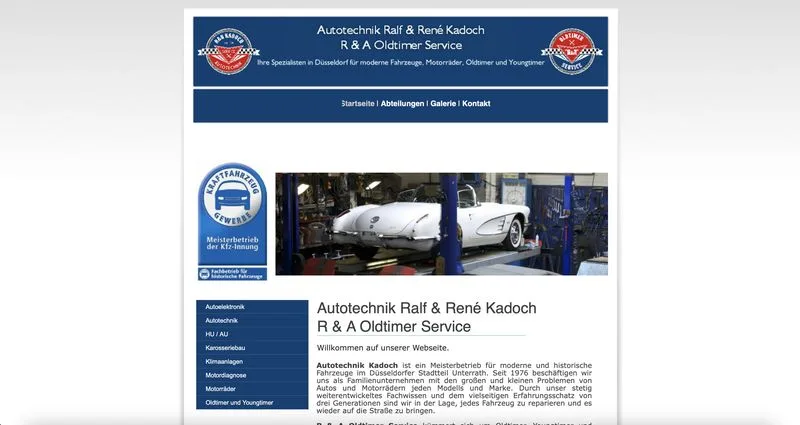 Vorher: Alte Website